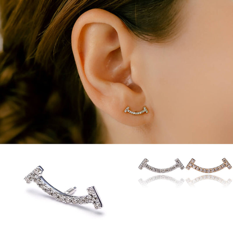 ティースマイルデザイン 軟骨ピアス・ボディピアス│K18 プラチナ