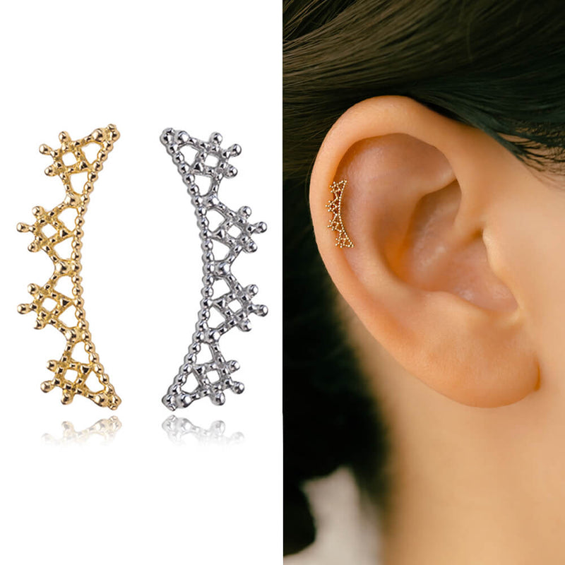 ヘリックス カーブピアス フェリックス、アウターコンクにレース