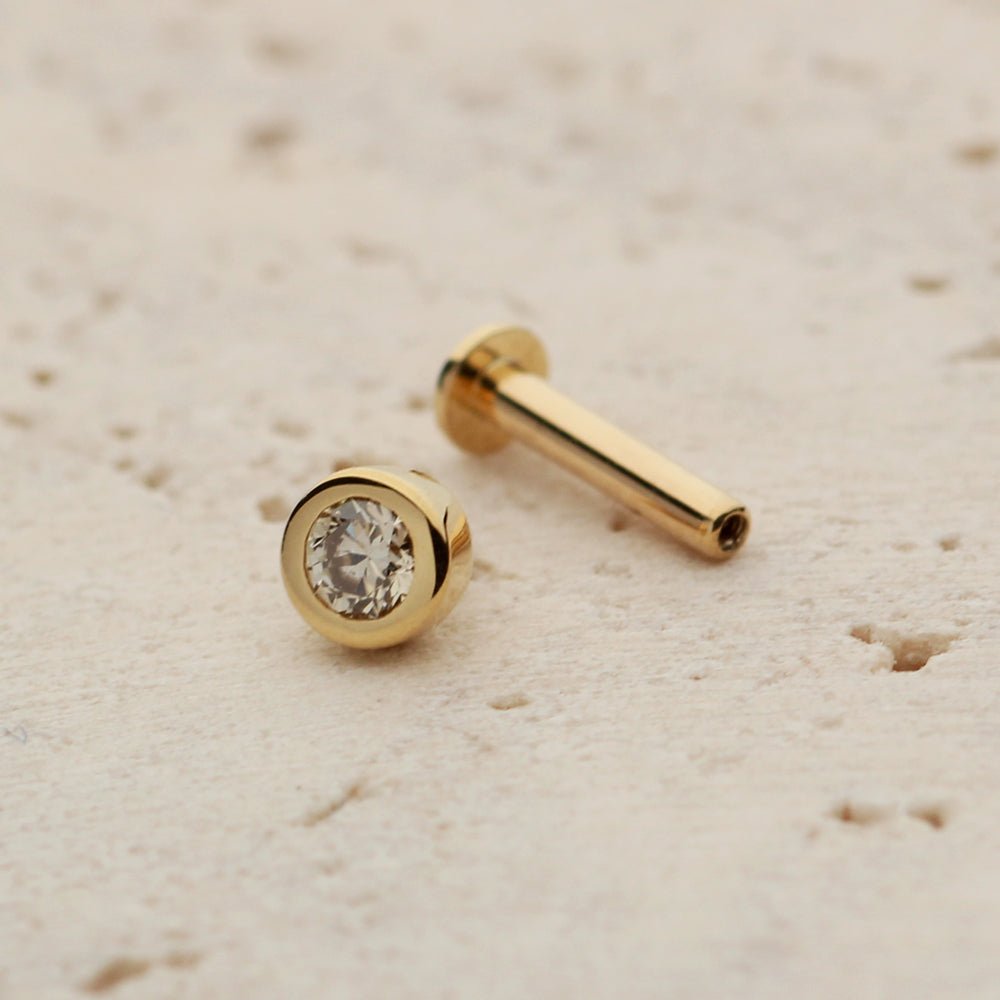 引っかからない・つけっぱなしピアス │K18/Pt ダイヤモンド 失くし