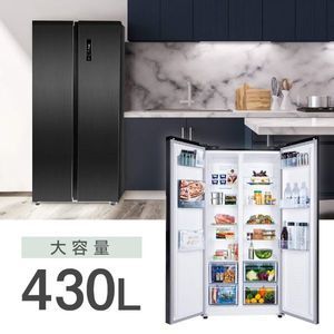 MAXZEN マクスゼン JR430ML01GM ガンメタリック [冷蔵庫(430L