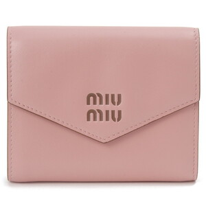 MIU MIU ミュウミュウ 三つ折り財布 ペールグリーン 5MH040 ADT7 F0035