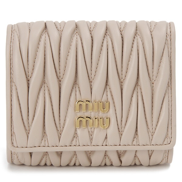 MIU MIU ミュウミュウ 三つ折り財布 ピンク 5MH033 2FPP F0236 TRI
