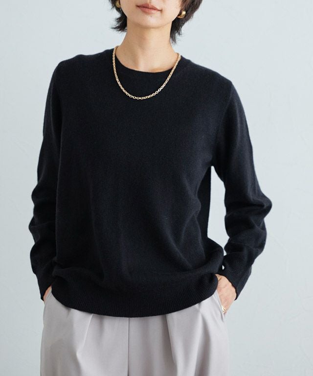 RASW]カシミヤ100％クルーネックニット◇送料無料【Akaneさん着用
