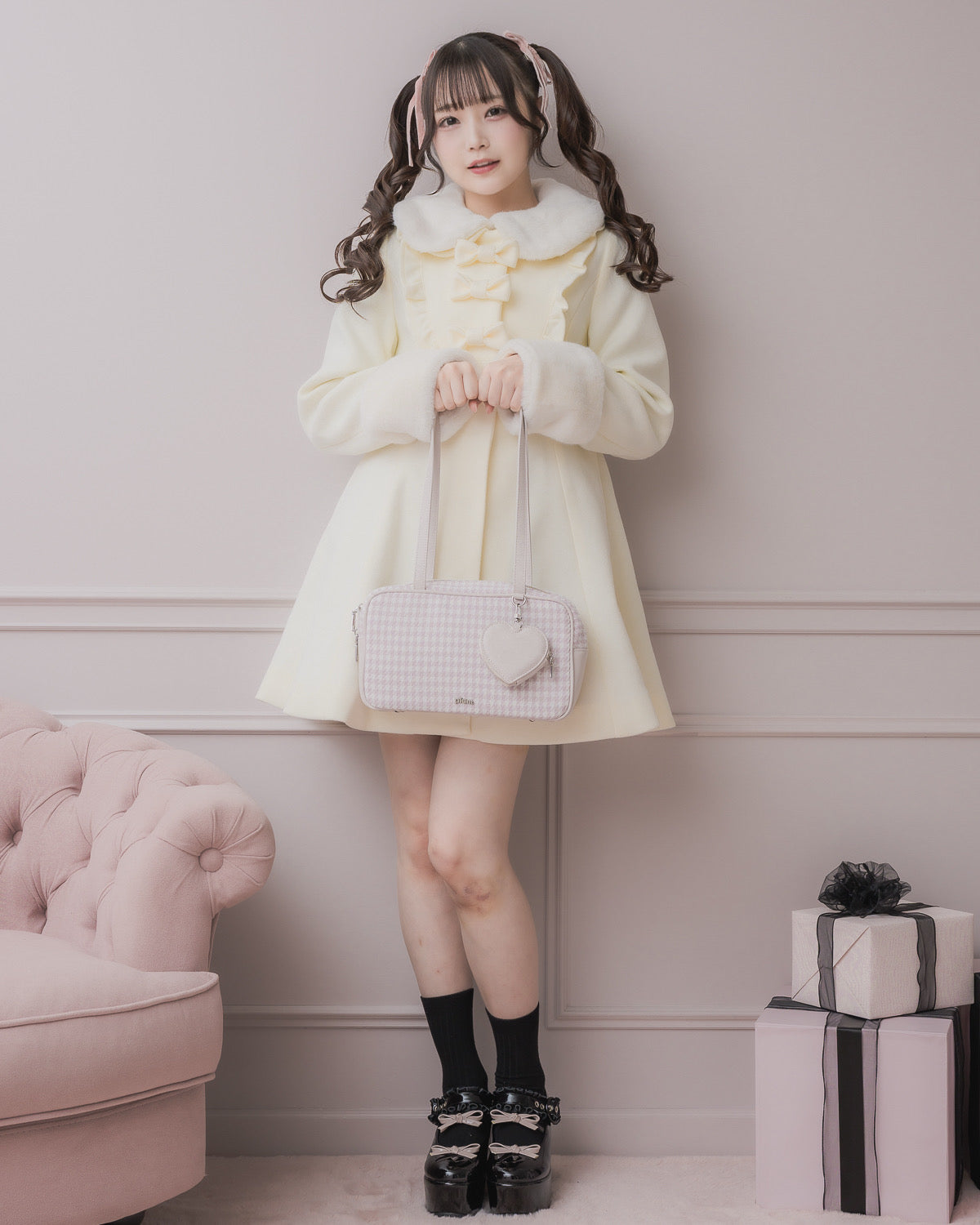 ヨークフリルリボンドーリーコート – pium