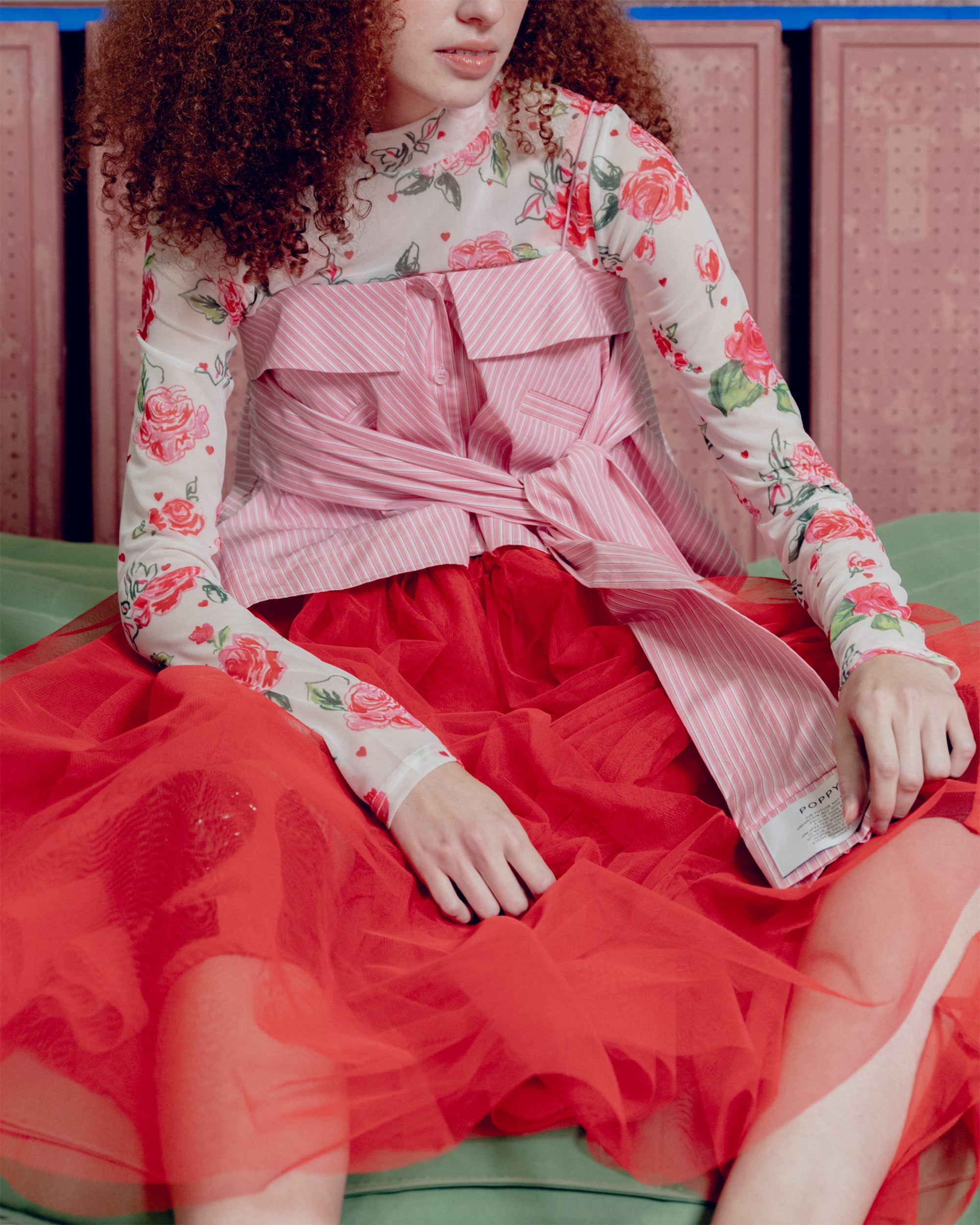 Handkerchief hem 2way bustier/skirt