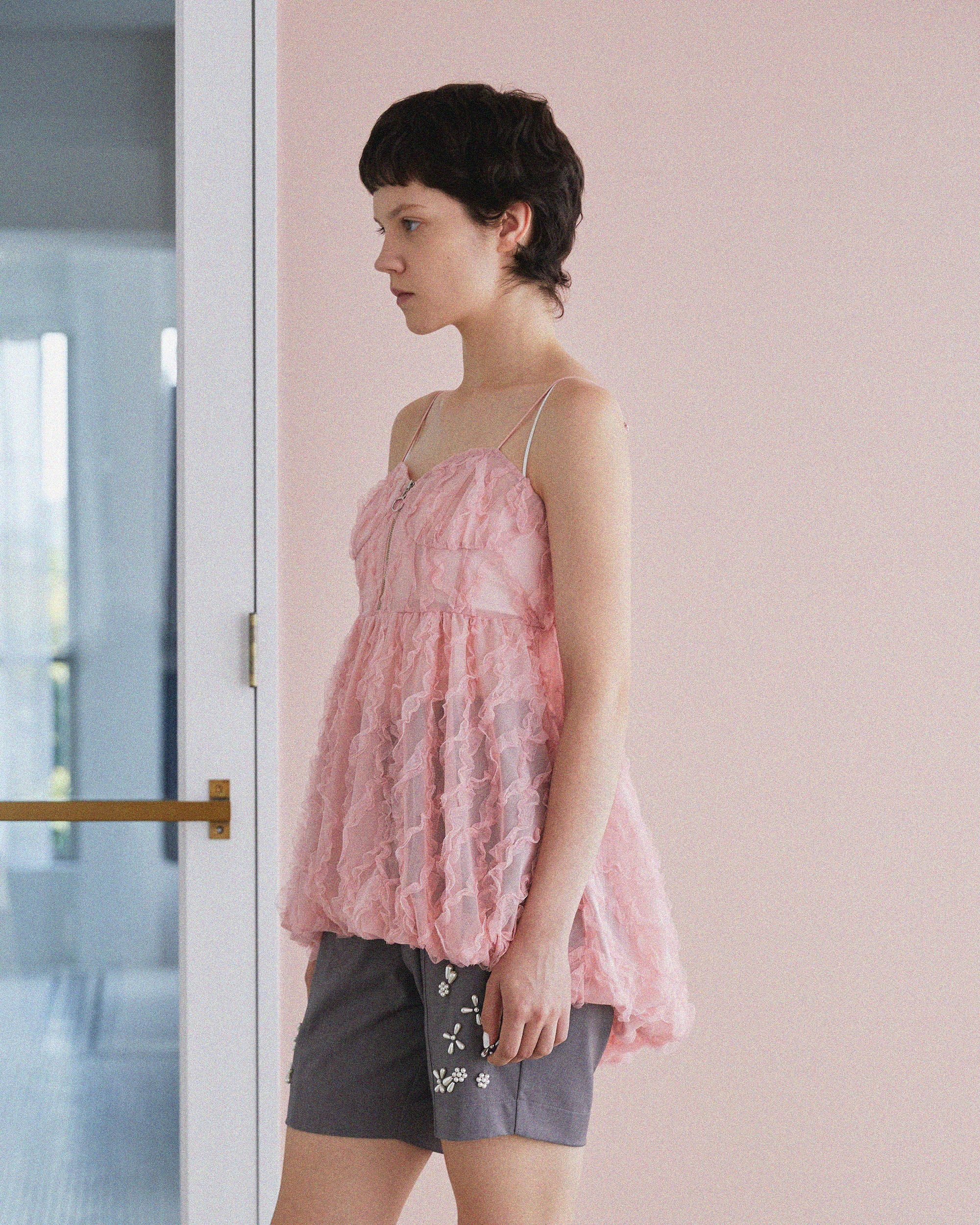 POPPY WAVE TULLE CAMI TUNIC キャミチュニック ピンク Wave tulle