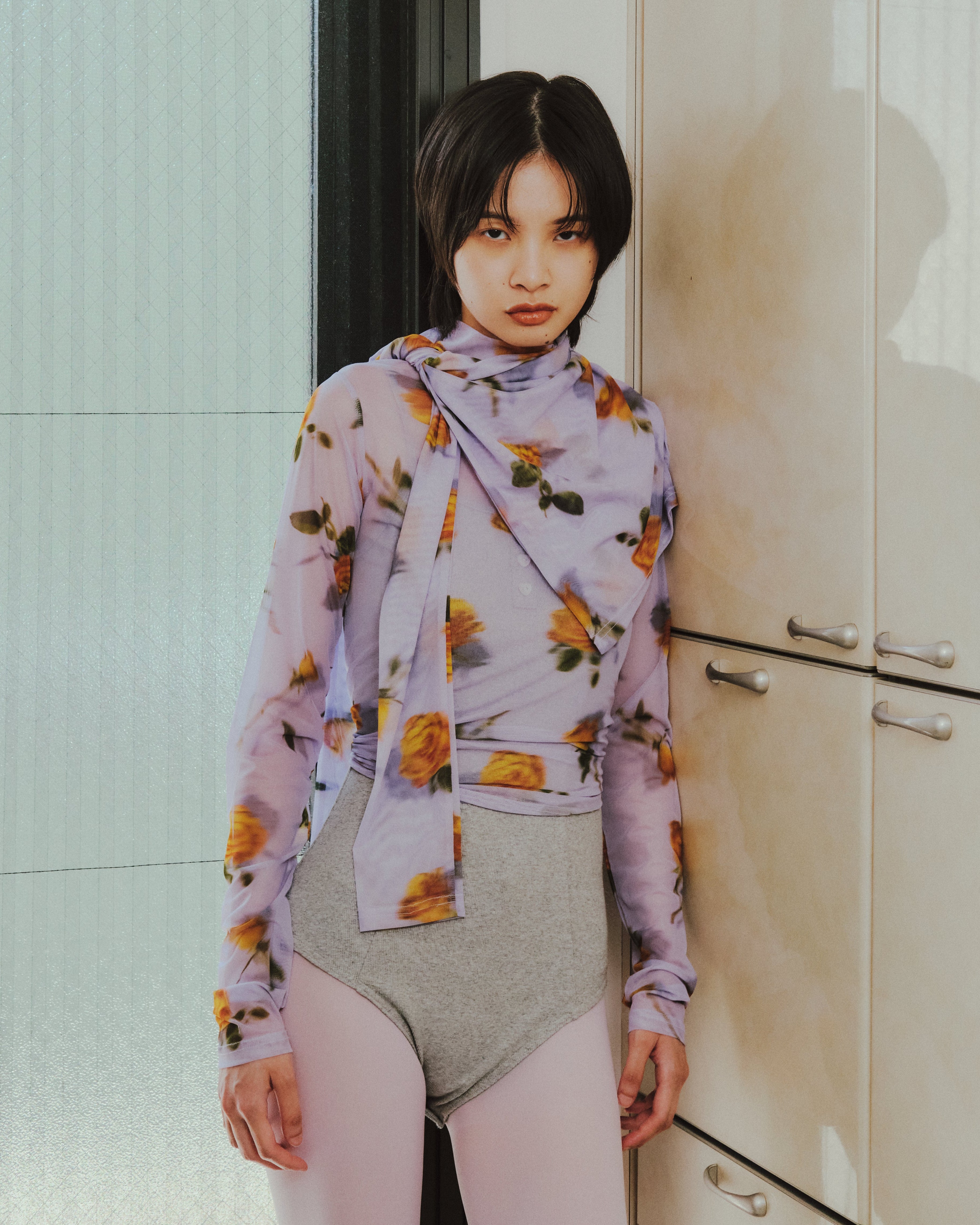 POPPY あさぎーにょ ドットレース シースルートップス ハイネック Dot