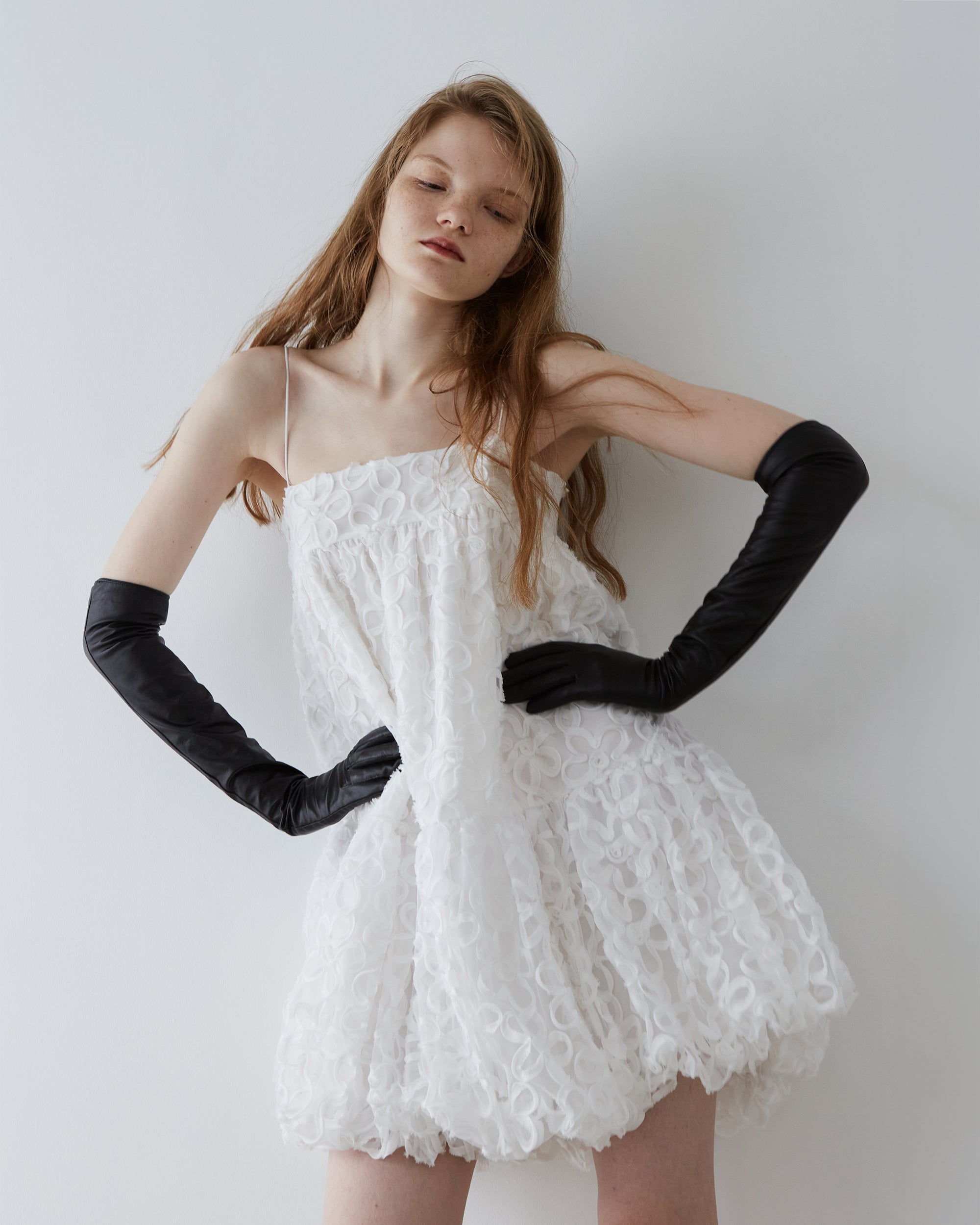 Flower tulle balloon tunic