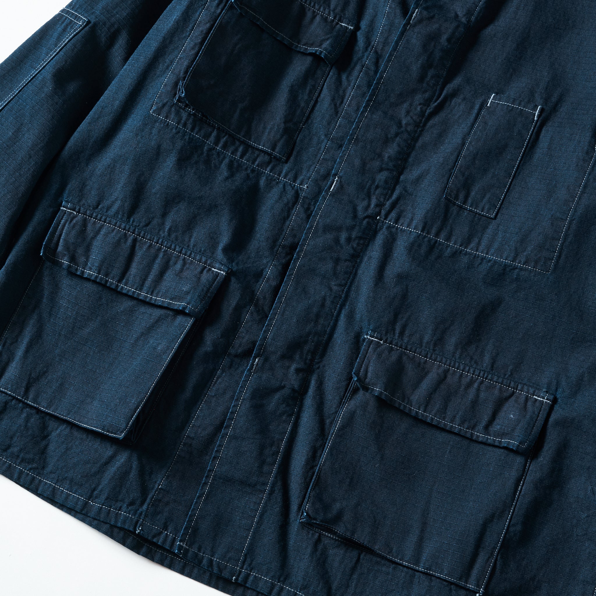 1123-CRI BDU-R : cotton ripstop indigo
