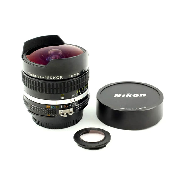 Nikon Ai-s Fisheye Nikkor 16mm F2.8 MF Wide Angle Lens From JAPAN