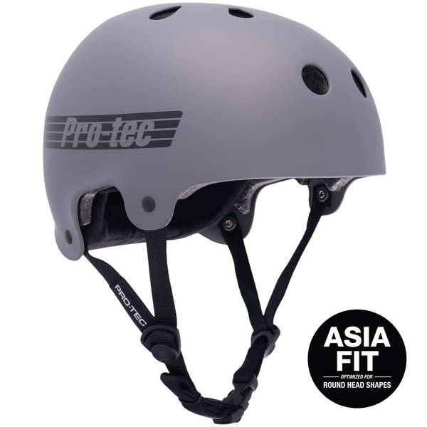 OLD SCHOOL LOW PRO ASIA FIT HELMET - MATTE GREY (CERTIFIED) | Pro