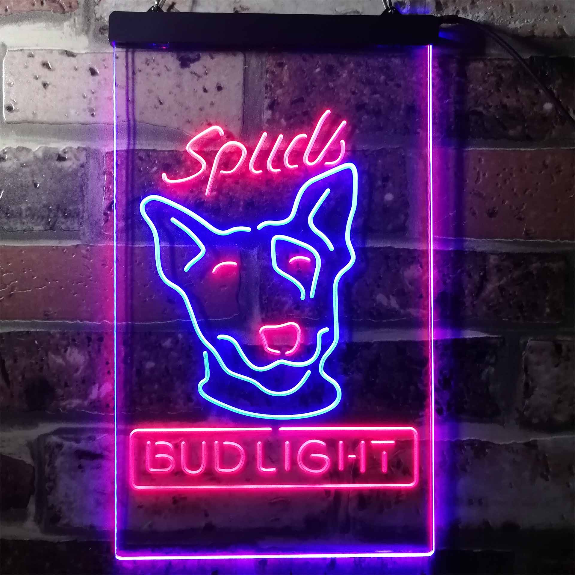 Spuds Mackenzie Bud Light Home Bar Neon Light LED Sign | Home Bar Gift