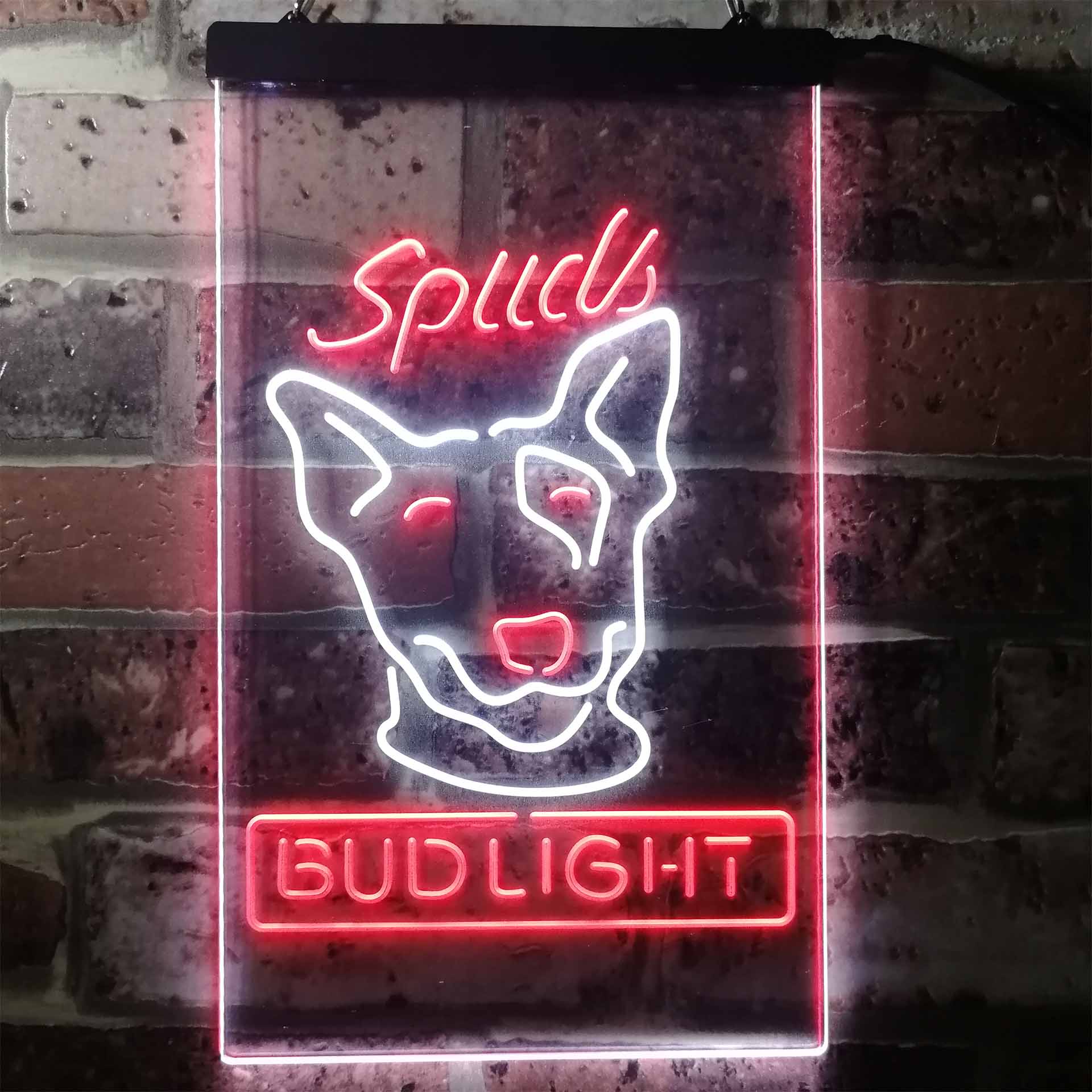 Spuds Mackenzie Bud Light Home Bar Neon Light LED Sign | Home Bar Gift