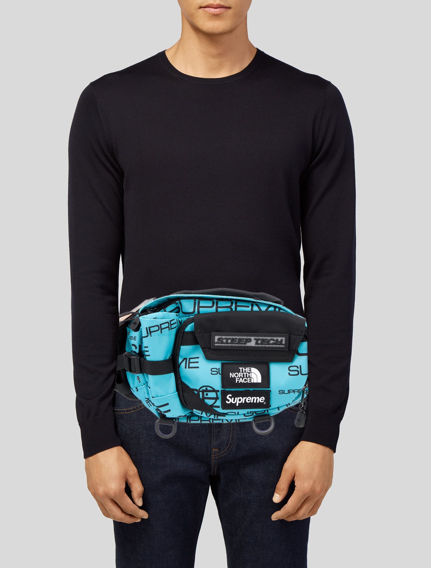 The North Face x Supreme Steep Tech Waist Bag - Blue Waist Bags