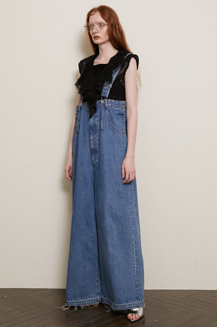 Loose Waist Two-way Salopette Pants