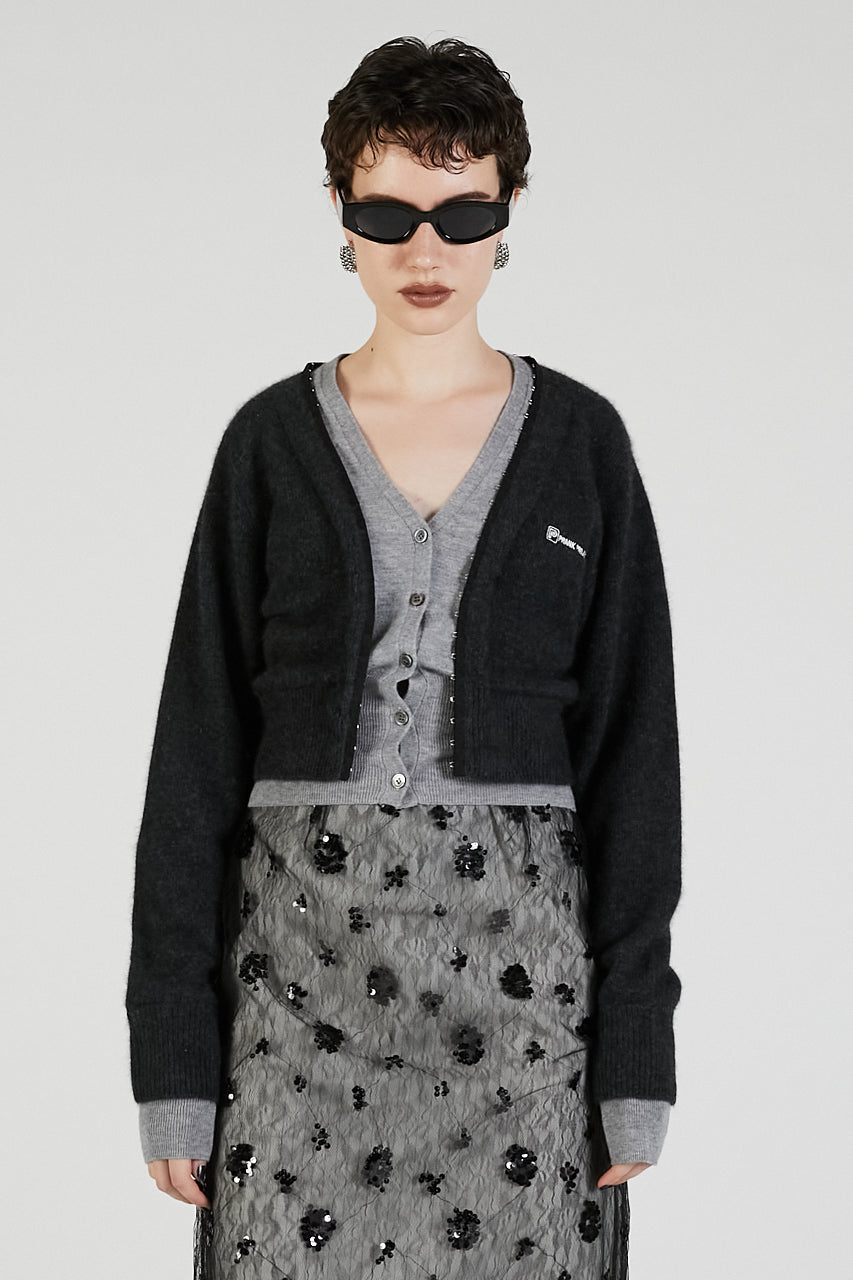 V-Neck Layered Cardigan