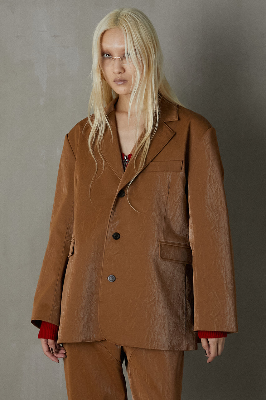 Multi Fabric Faux Leather Jacket - SALE