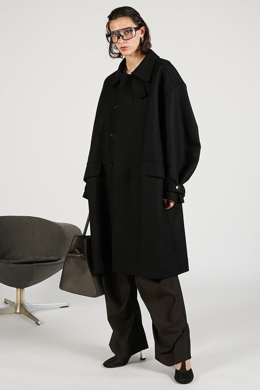 Wool Stand Collar Coat