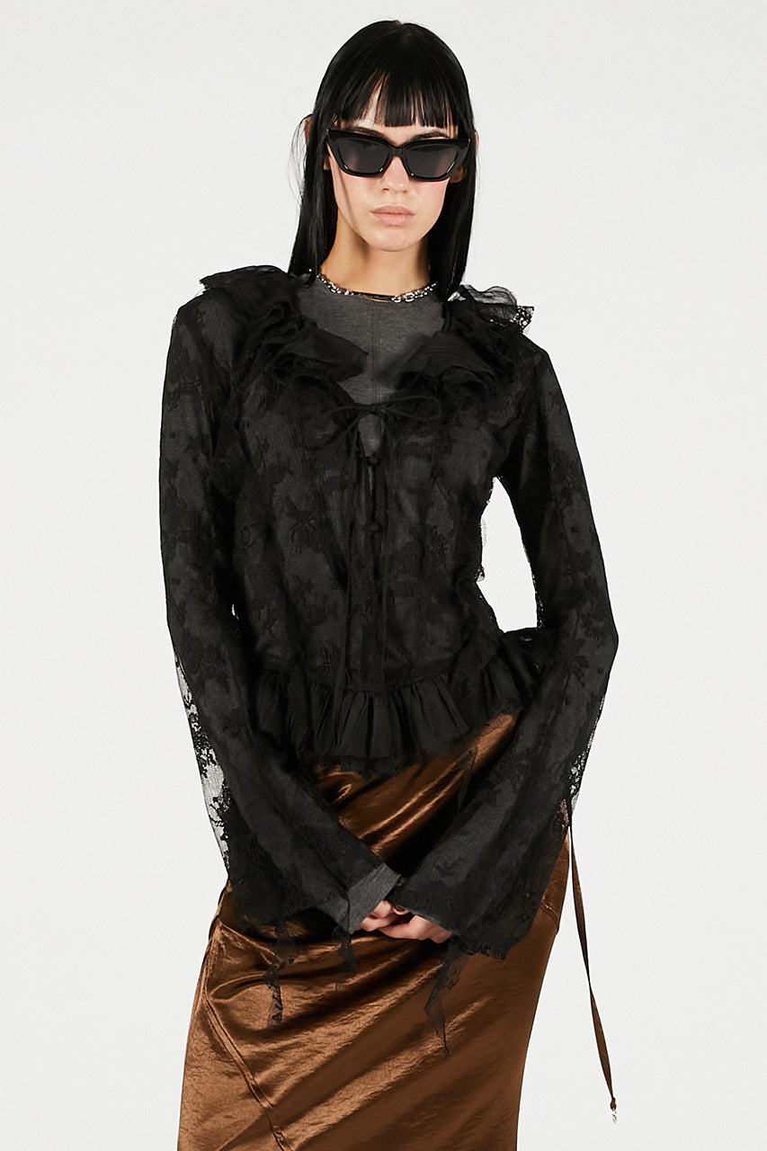 Lace Ruffled Blouse - SALE