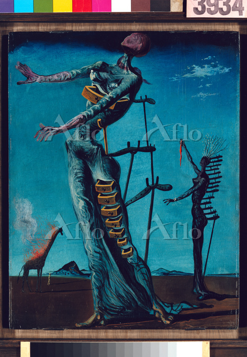 サルバドール・ダリ「燃えるキリン」 [946049]のアート作品 - アフロ