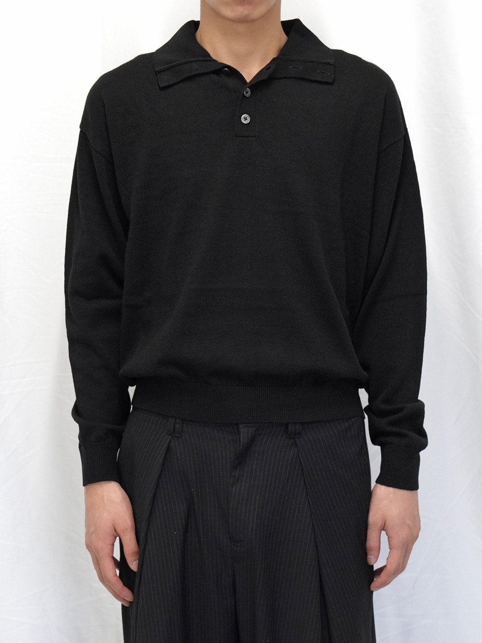 CS】wool touch knit polo / 【シーエス】ウールタッチニットポロ