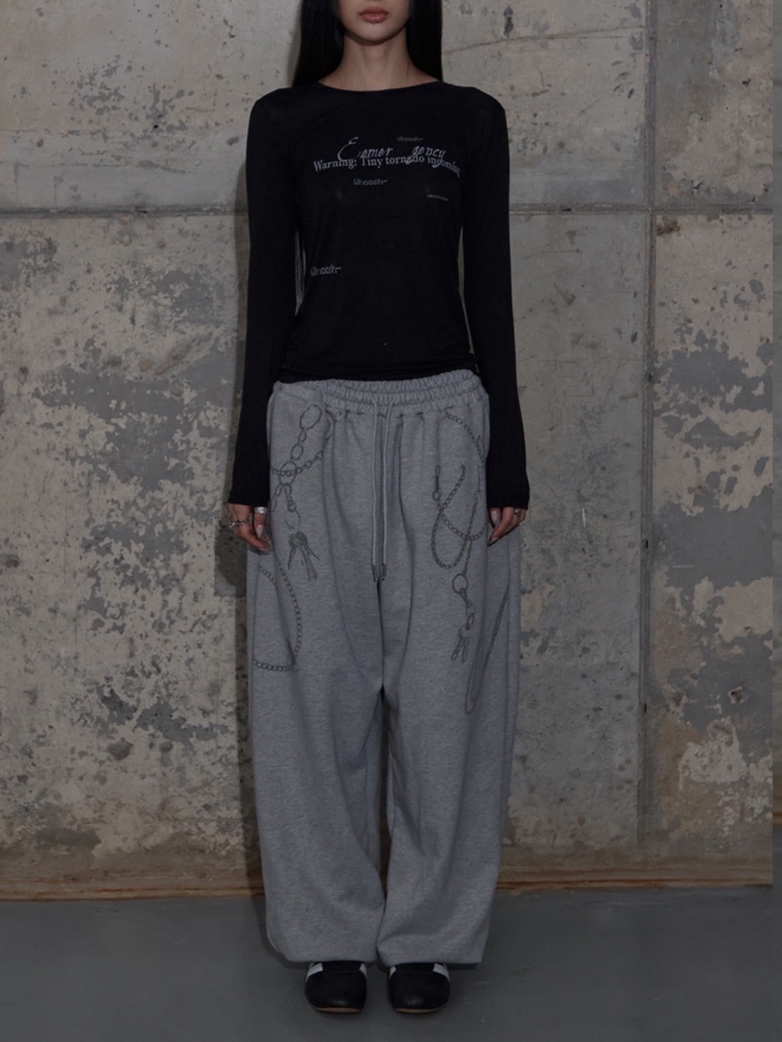 FANCY CLUB】KEYCHAIN EYELET SWEATPANTS / 【ファンシークラブ】キー