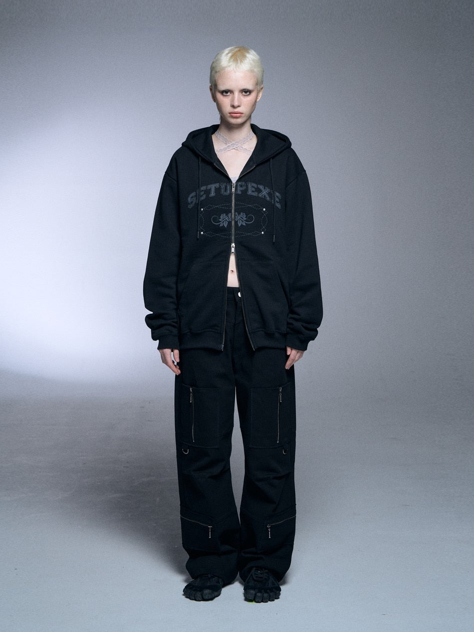 SETUP‐EXE】OVERSIZED TWO-WAY ZIPUP HOODIE – PRESSING WEB SHOP