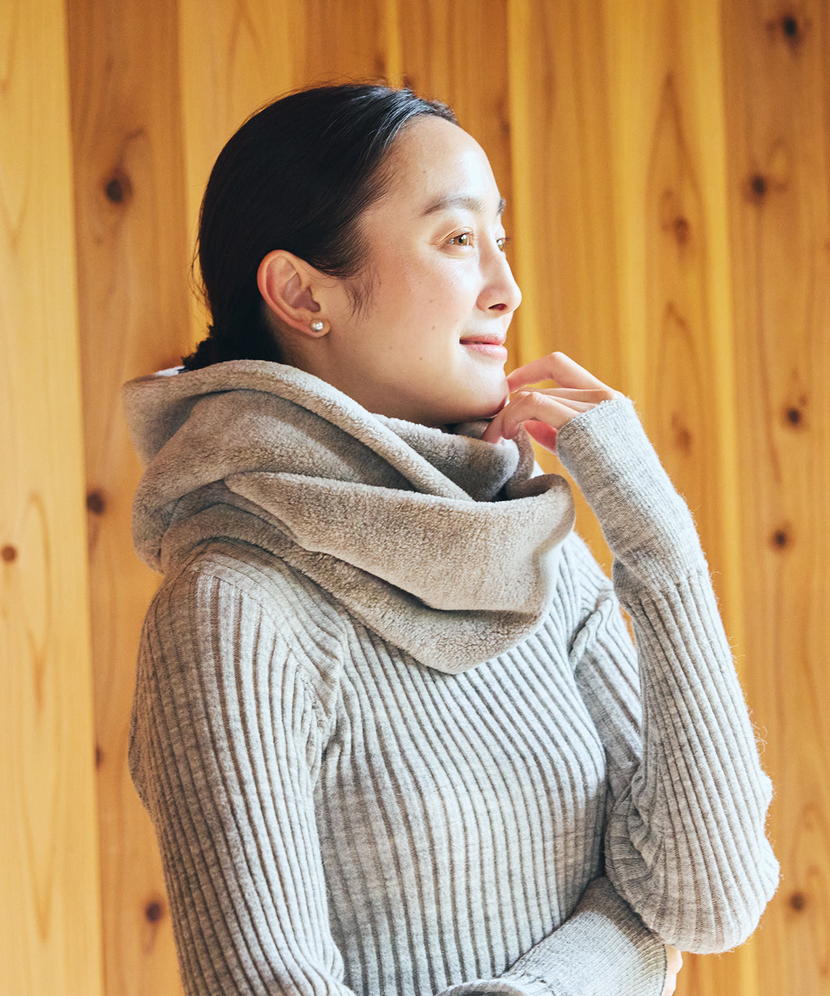 アルパカ混リブクルーセーター / オーガニックコットン – PRISTINE