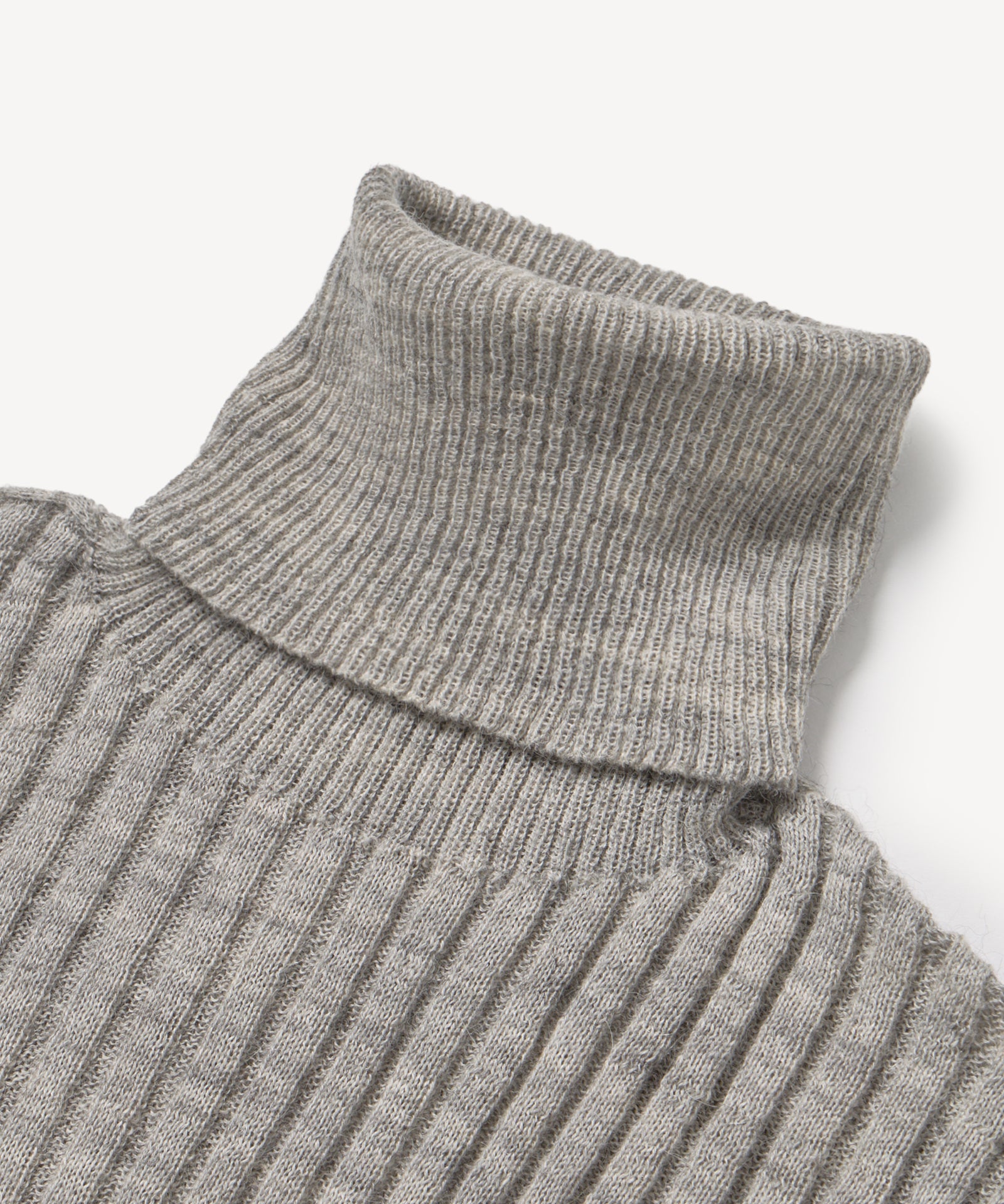 アルパカ混リブタートルセーター / オーガニックコットン – PRISTINE