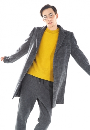 おじさん見えしない！？コムサコミューンのグレンチェックコート