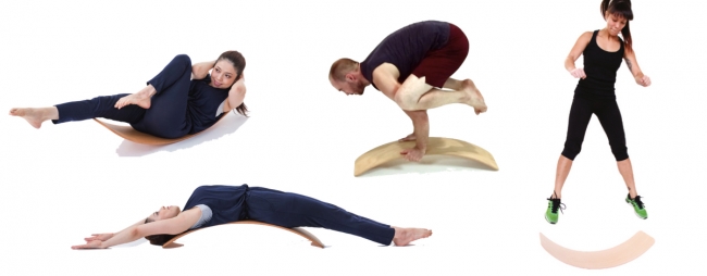 老若男女の「カラダ遊び」のための木製バランスボード「das.Brett」の