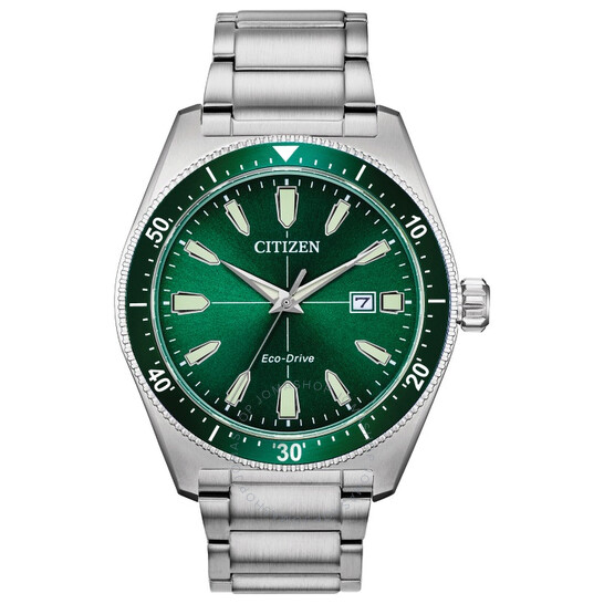 Citizen Eco-Drive Green Dial Men's Watch - Pughsdiamonds.com