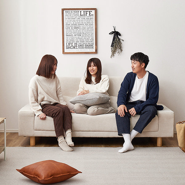 ごろ寝ソファ 3人掛け [幅194] クッション付き 脚取り外し可能 Neil