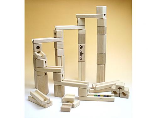 木のおもちゃ カルテット / スカリーノ 基本セット｜スイス製 木製玉の