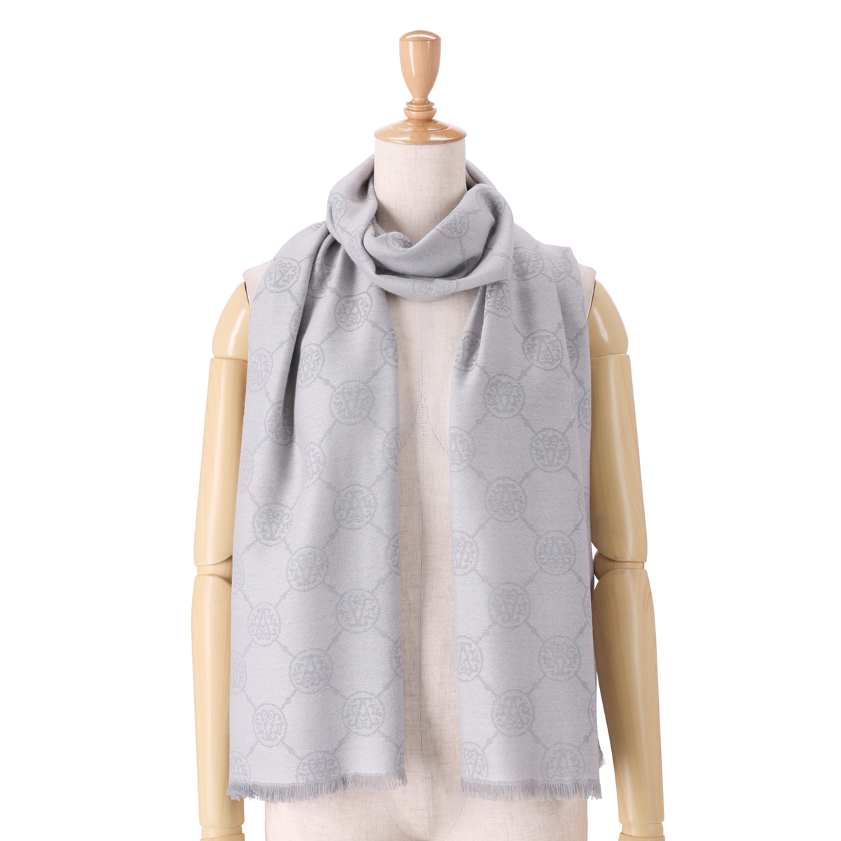 Anne Coquine カシミヤモノグラムジャガードストール アンコキーヌ