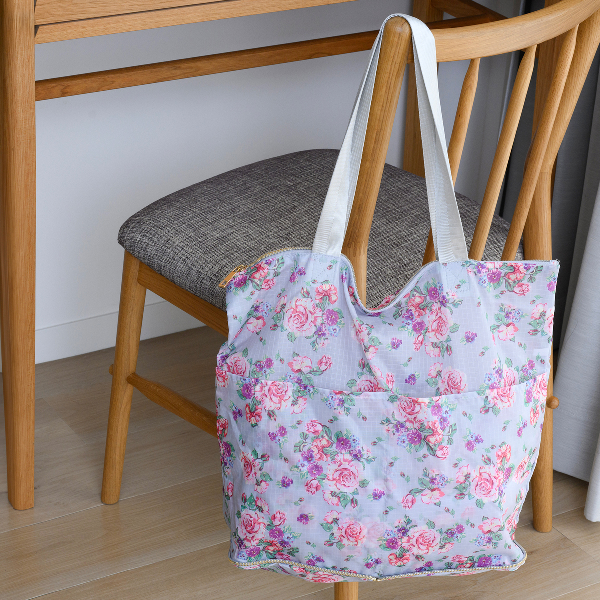 レイクアルスターフラワープリントコンパクトショッピングエコバッグ