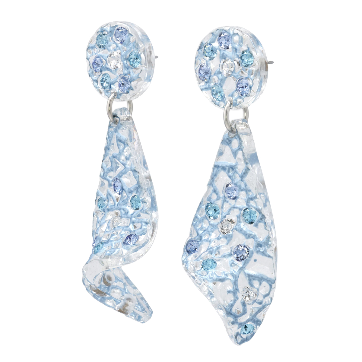 Harraca メッシュダブル コスモインディゴブルーカラー ピアス アラカ