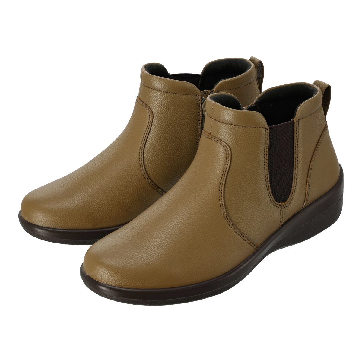 アキレス・ソルボ ファスナー付4E牛革はっ水ブーツ アキレスソルボ