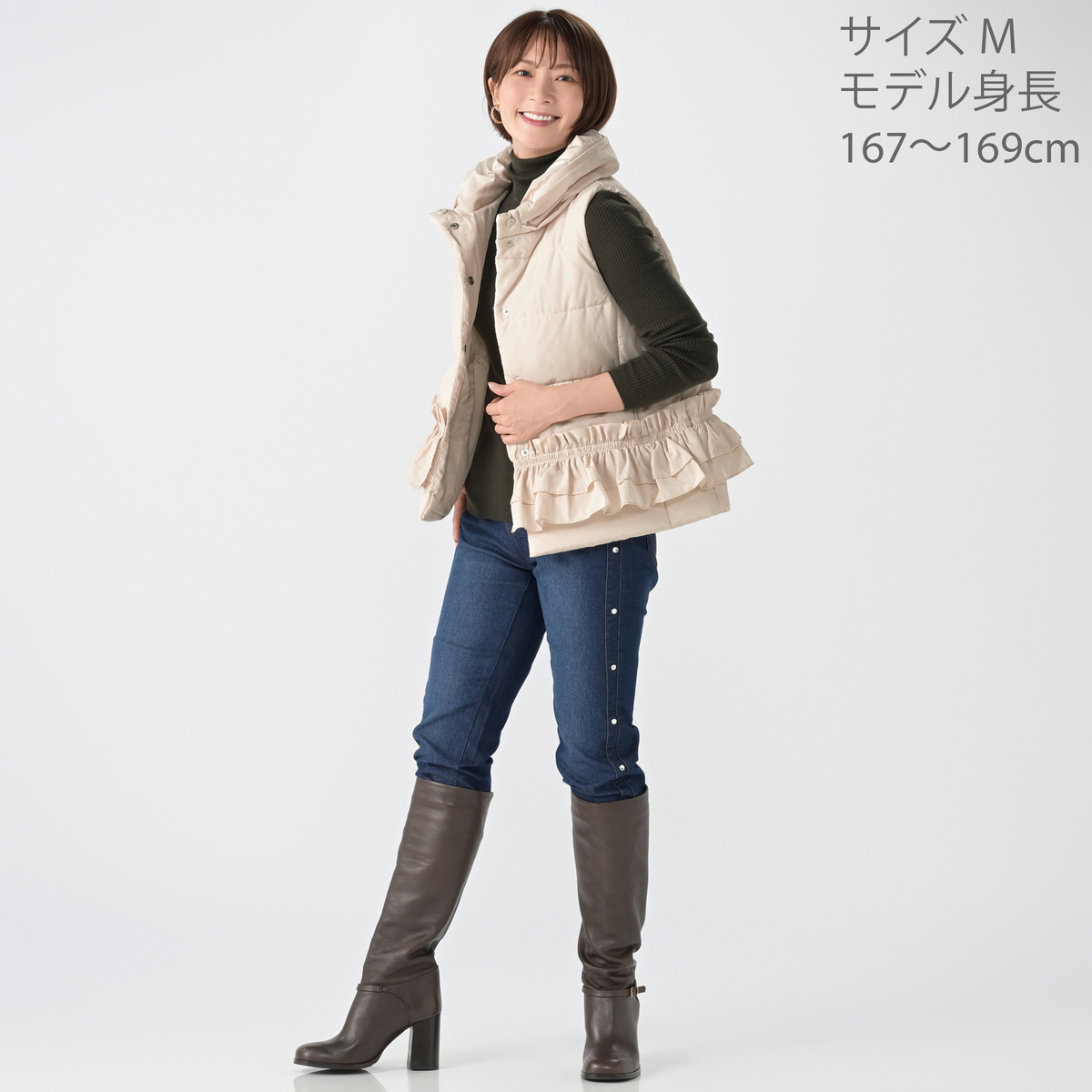 &LOVE クチュールふりる中わたベスト アンドラブ（&LOVE） - QVC.jp