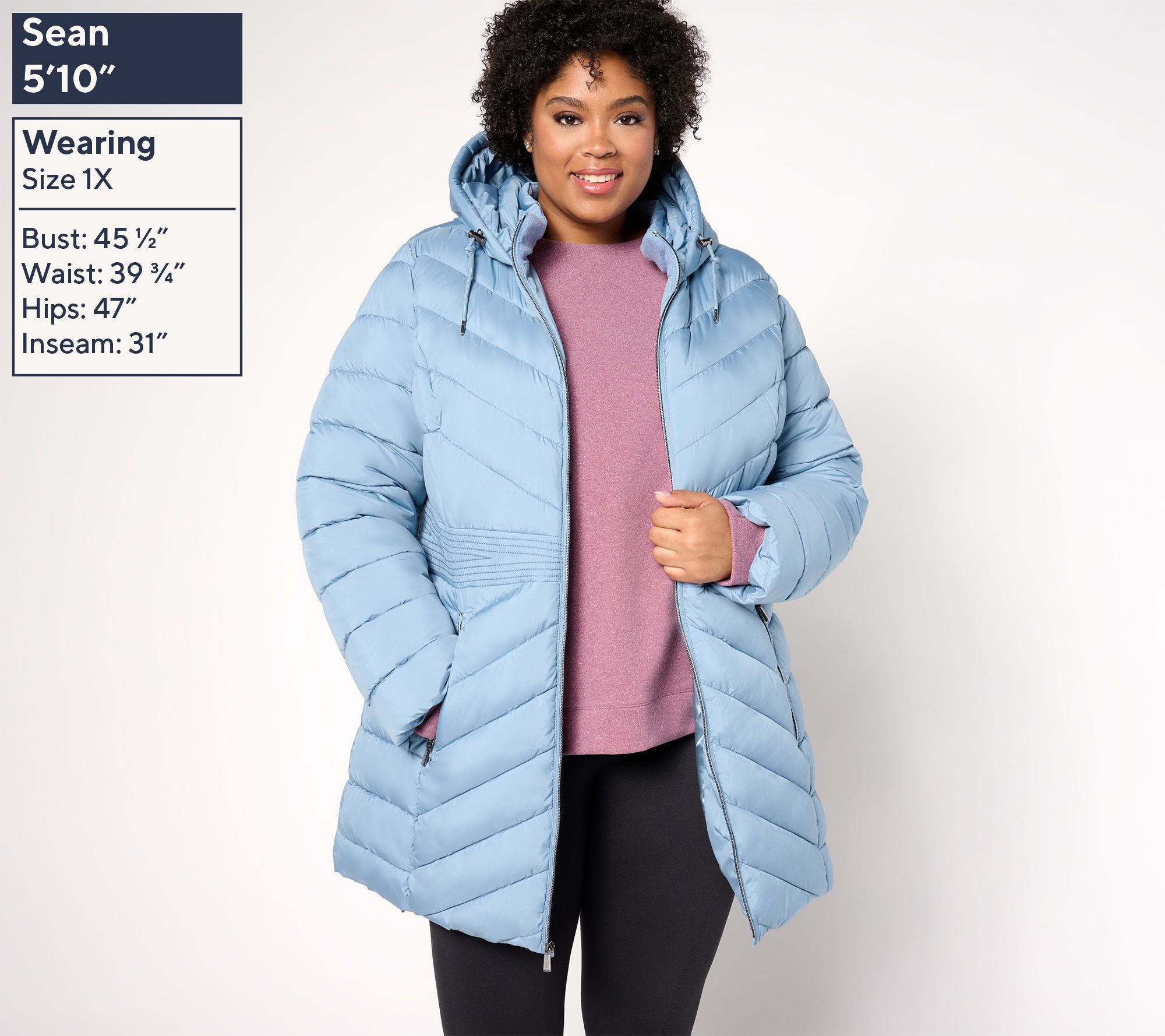 Susan Graver Water-Resistant Quilted Jacket With Hood & Waist