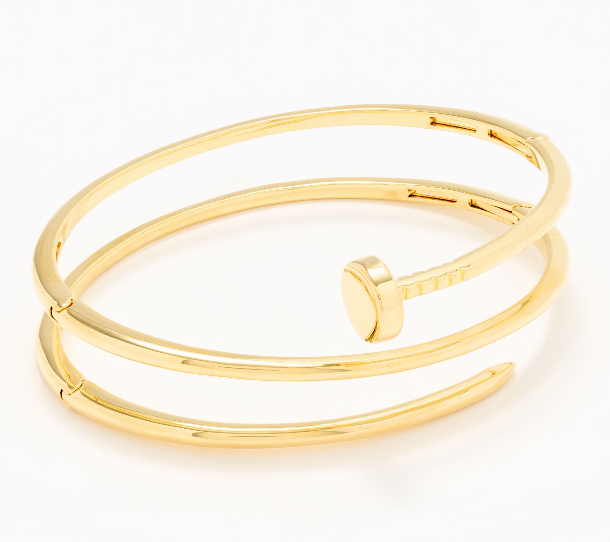 David Markstein Bronze Multi Hinge Nail Head Bangle - QVC.com