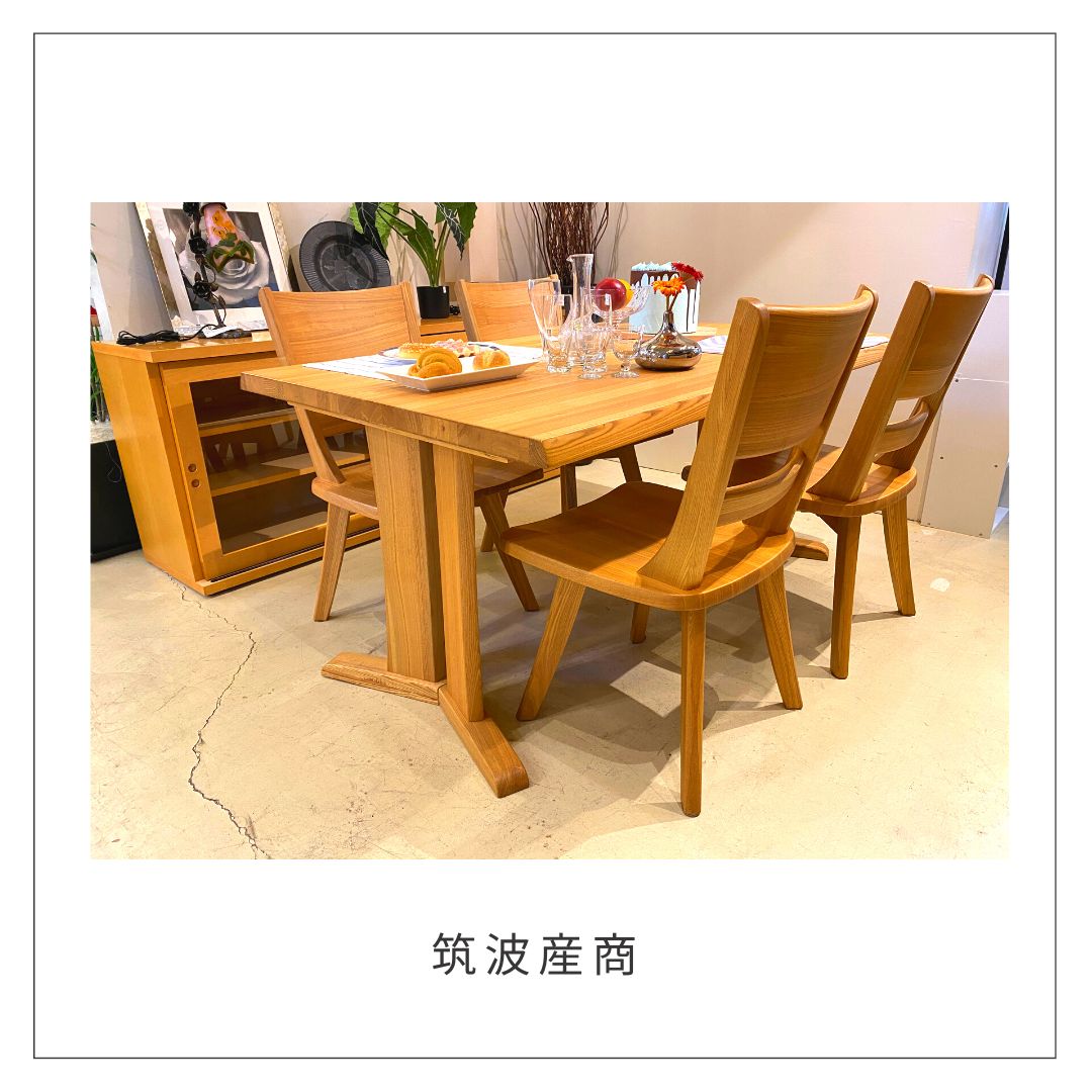 筑波産商／ダイニングテーブルセット／5点セット／ナチュラル | 宇都宮