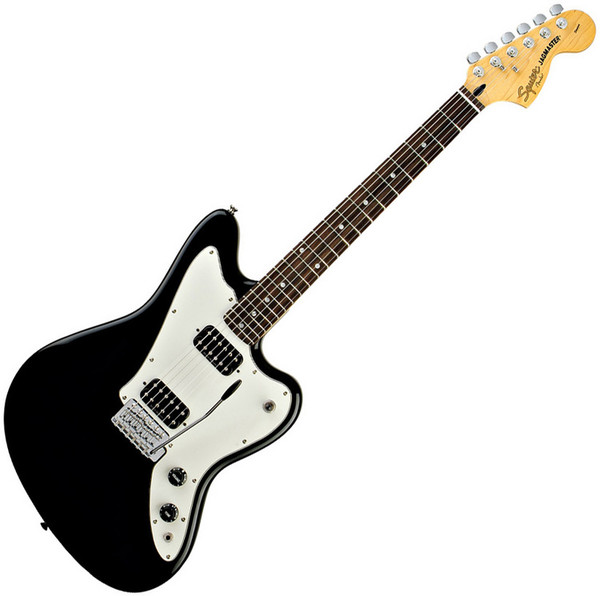 DISC Squier By Fender Jagmaster Electric Guitar, RW, Black at