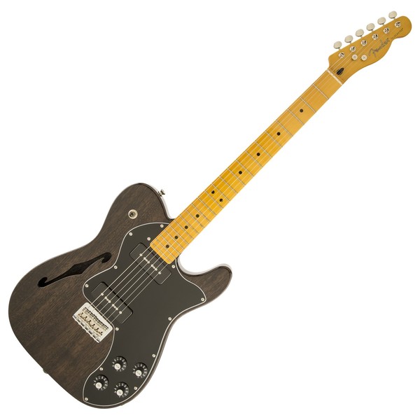 DISC Fender Modern Player Telecaster Thinline Deluxe, Black Trans