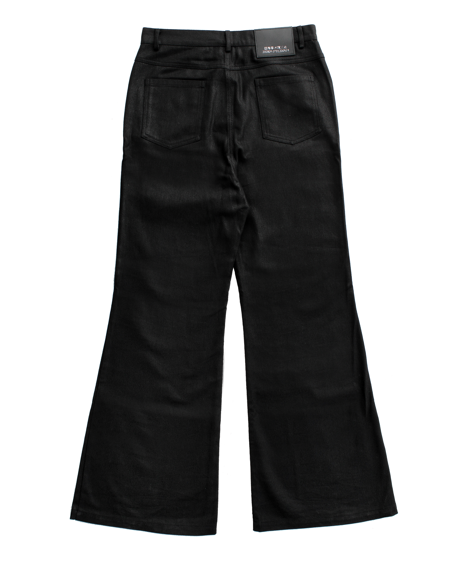 black wax flared denim – ranger