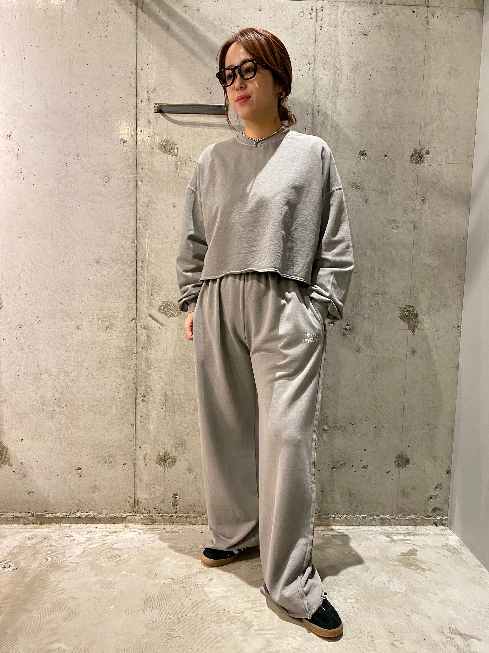 スウェットセットアップ/グレー/フリーサイズ | R and another stories