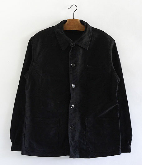 LE MONT ST MICHEL ブラックモールスキンフレンチワークジャケット