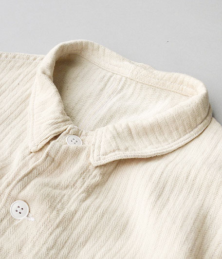 ヘリンボーンツイルフレンチワークジャケット [One Wash] - Fresh