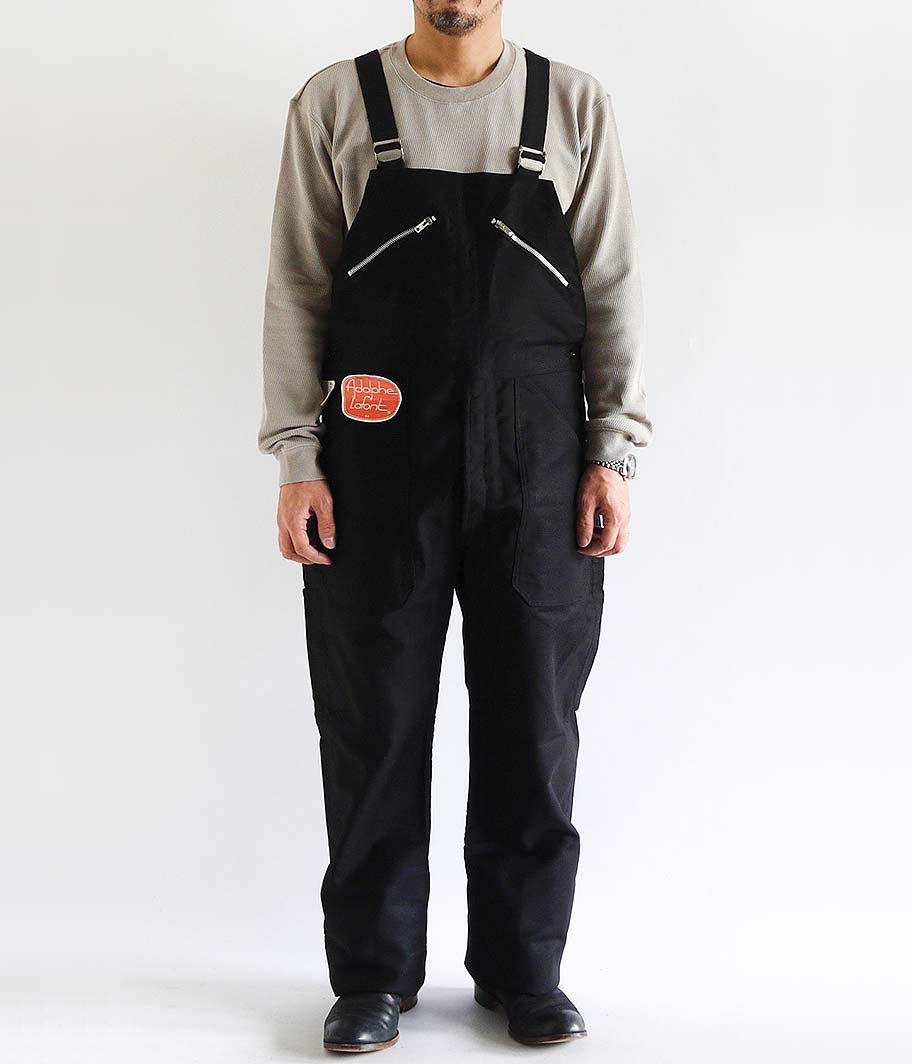 Adolphe Lafont ブラックモールスキンフレンチワークオーバーオール