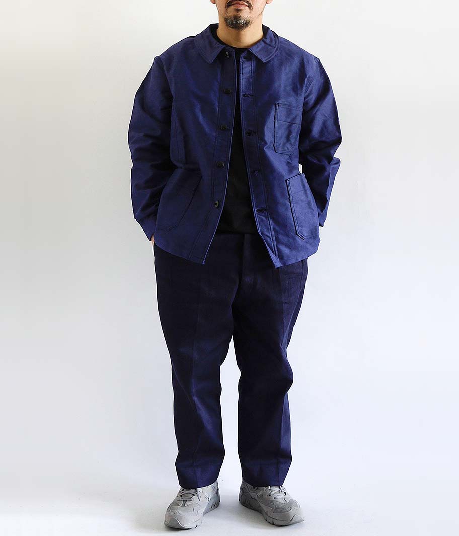 Adolphe Lafont ブルーモールスキンフレンチワークジャケット - Fresh